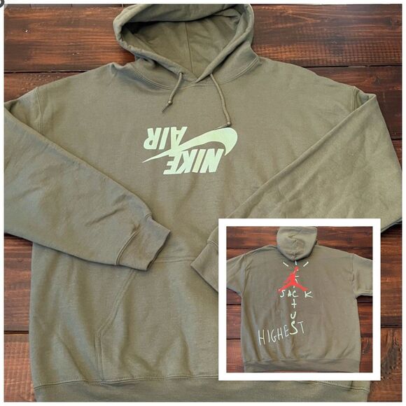 travis scott jordan cactus jack highest hoodie olive